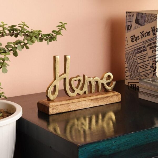 Home Bond Typography Showpiece - Gold
